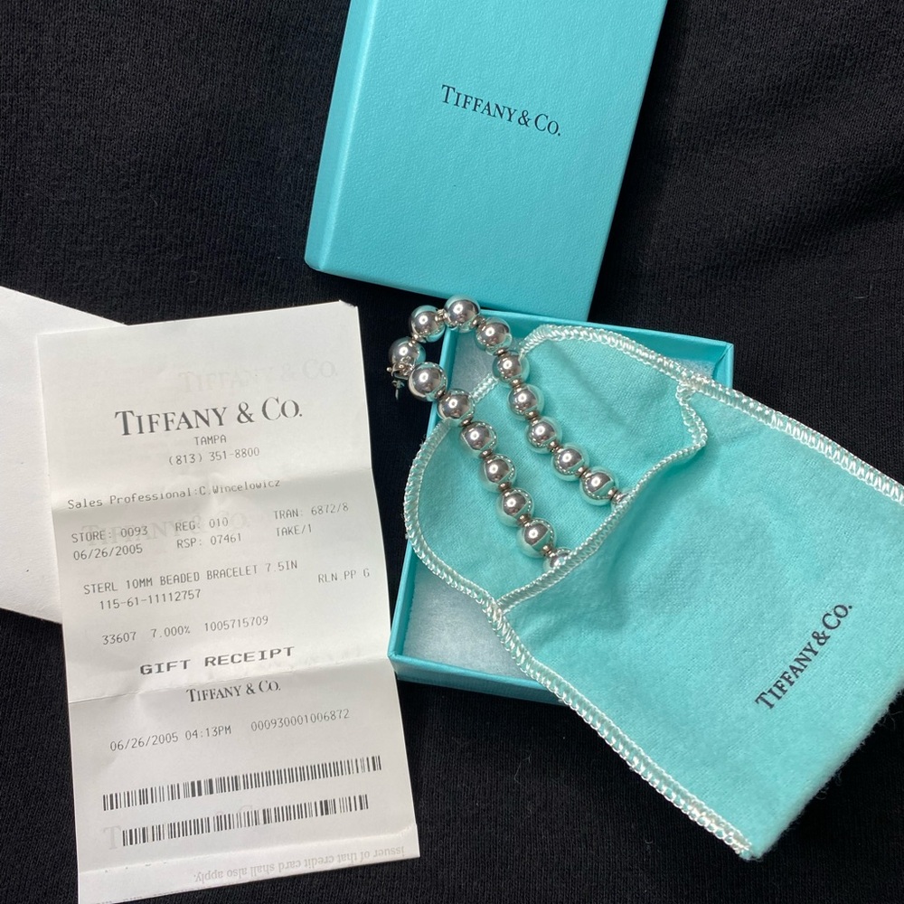 💎Tiffany & Co. 💎 Vintage Sterling Silver Bead Bracelet 💯